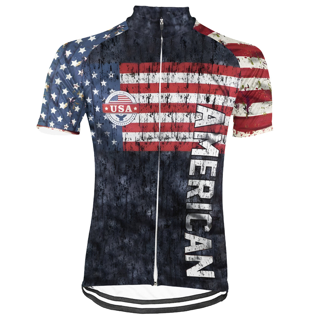 Customized Usa Short Sleeve Cycling Jersey for Men