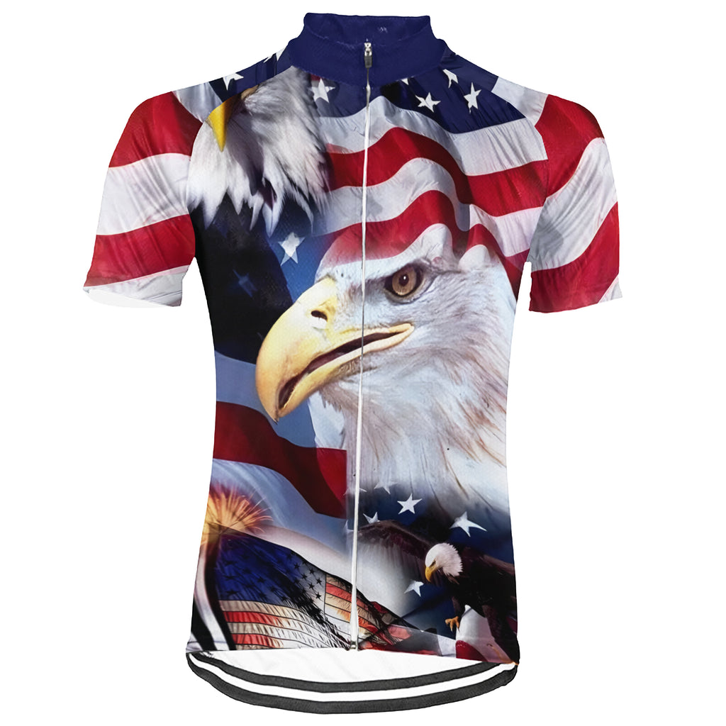 Customized Usa Short Sleeve Cycling Jersey for Men