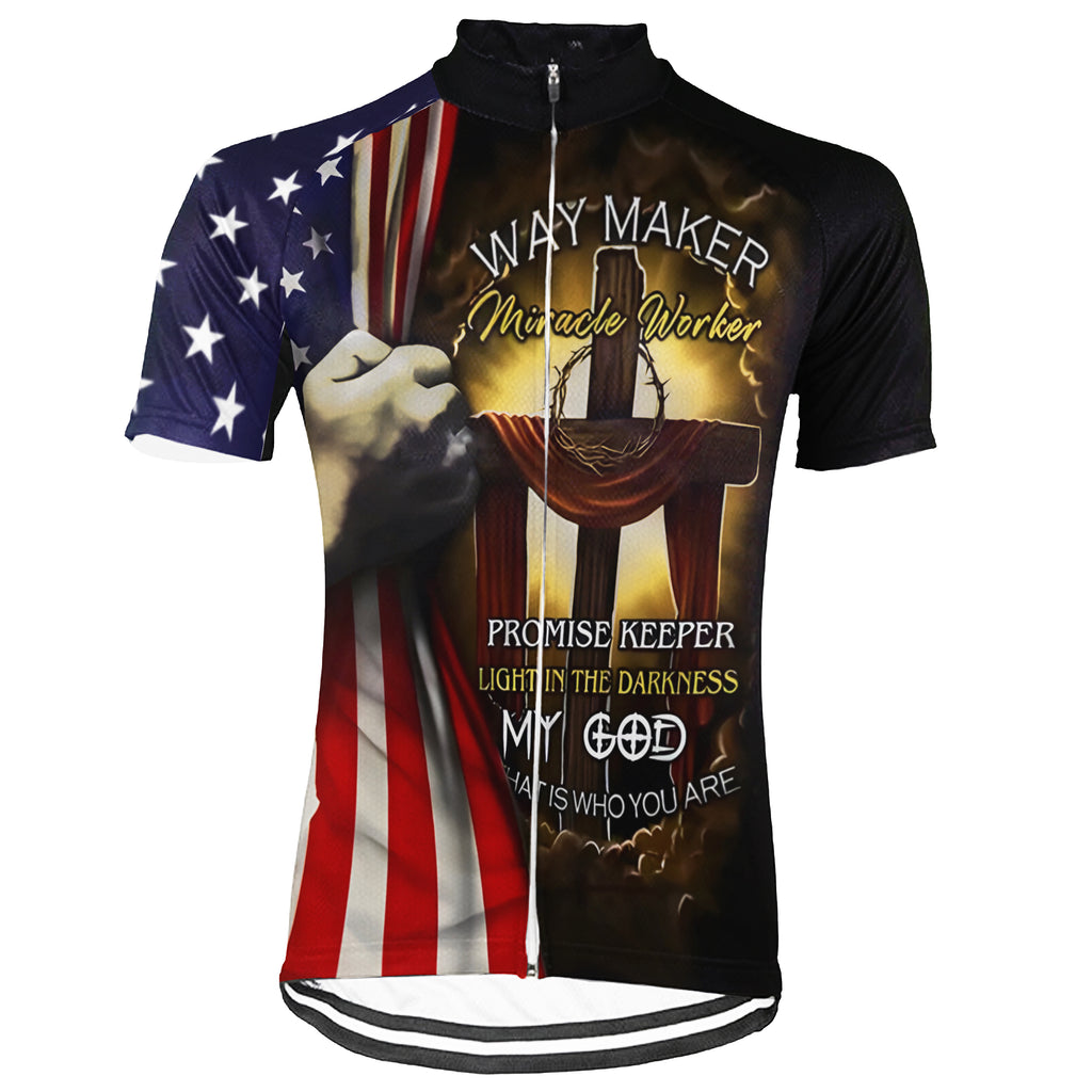 Customized Usa Short Sleeve Cycling Jersey for Men