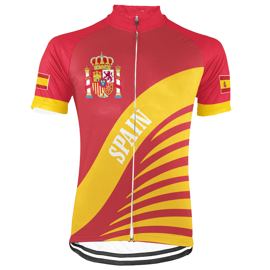 Customized Spain Short Sleeve Cycling Jersey for Men