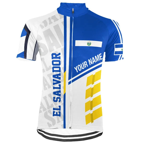 Customized El Salvador Short Sleeve Cycling Jersey for Men