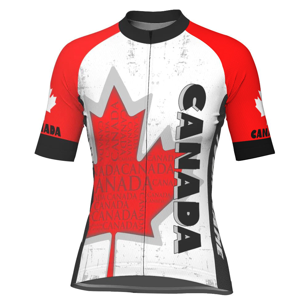 Customized Canada Short Sleeve Cycling Jersey for Women