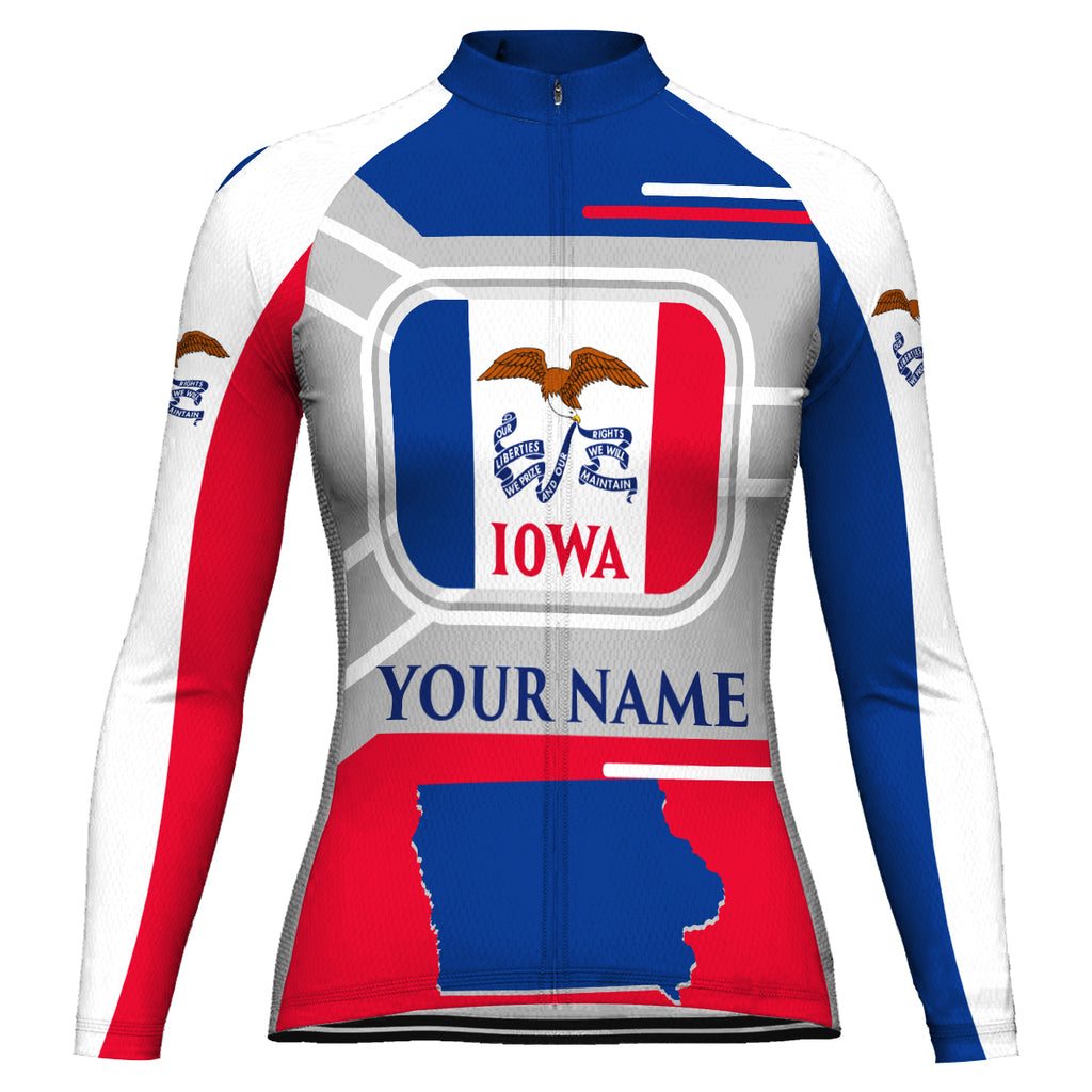 Customized Iowa Long Sleeve Cycling Jersey for Women