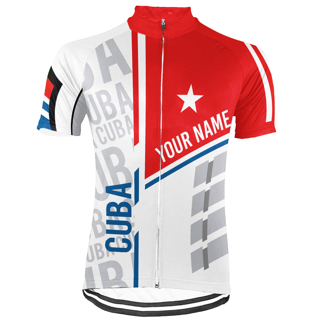 Customized Cuba Short Sleeve Cycling Jersey for Men