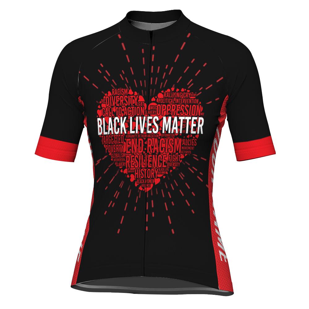 Customized Black Lives Matter Short Sleeve Cycling Jersey for Women