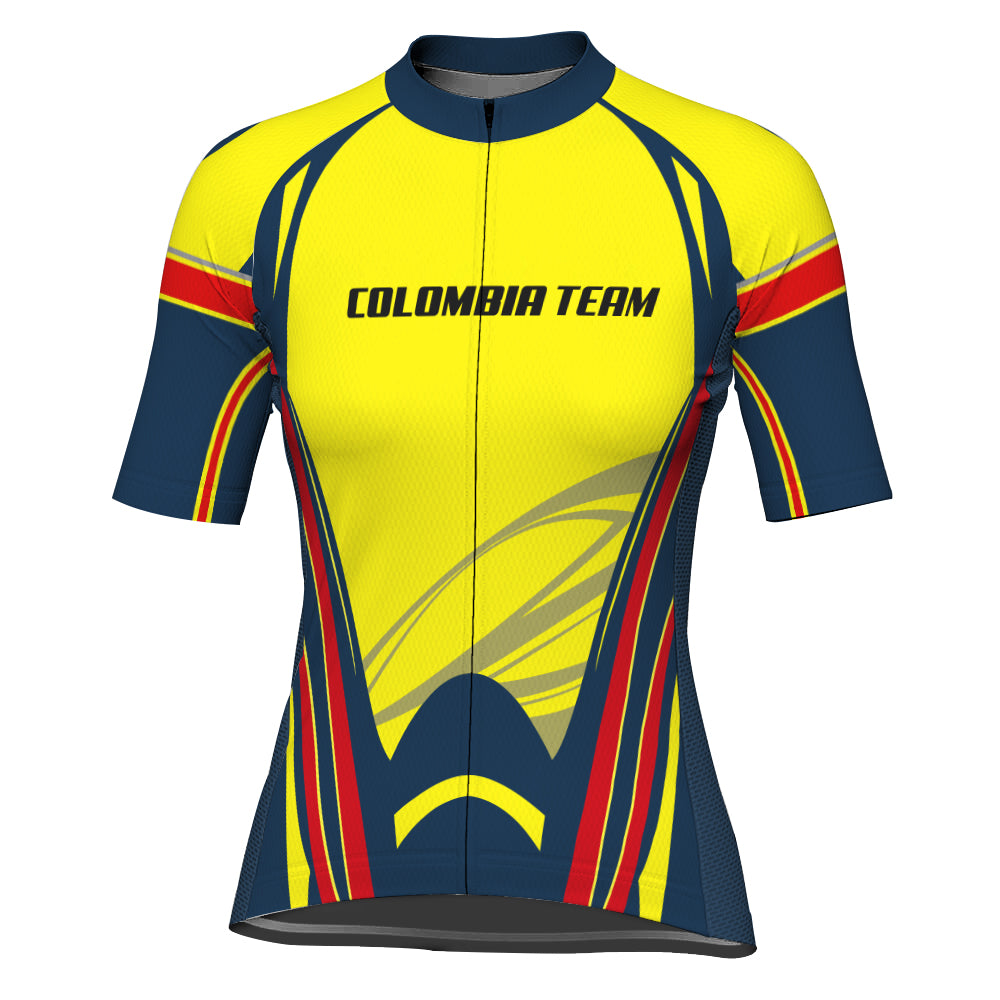 Customized Colombian Short Sleeve Cycling Jersey for Women