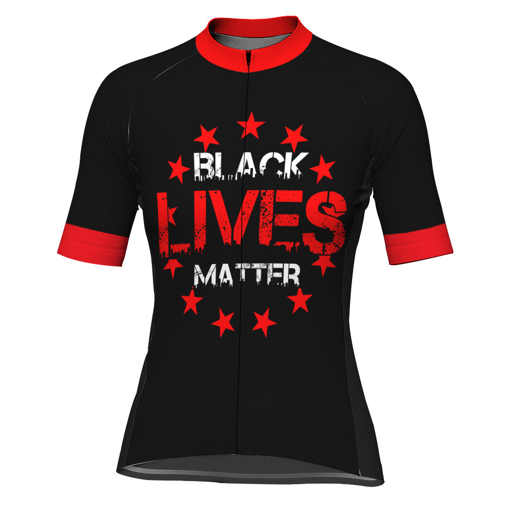 Customized Black Lives Matter Short Sleeve Cycling Jersey for Women