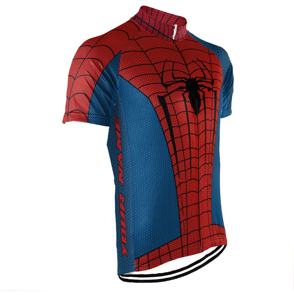 Customized Spiderman Short Sleeve Cycling Jersey for Men OS