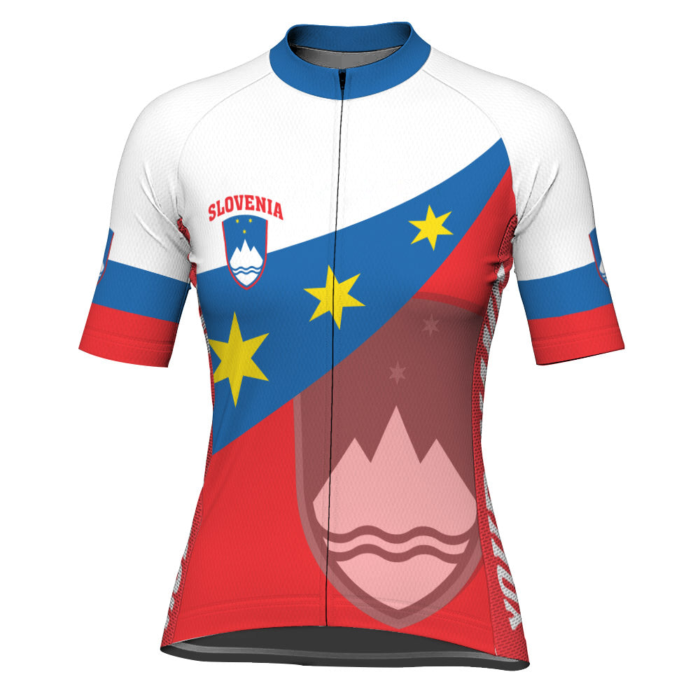 Customized Slovenia Short Sleeve Cycling Jersey for Women