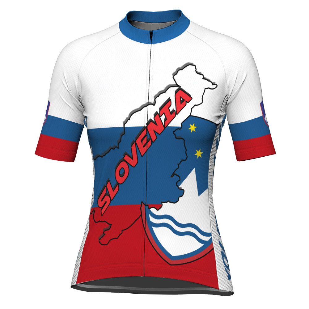 Customized Slovenia Short Sleeve Cycling Jersey for Women