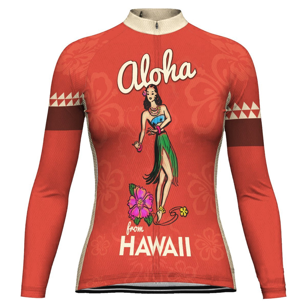 Hawaiian Long Sleeve Cycling Jersey for Women