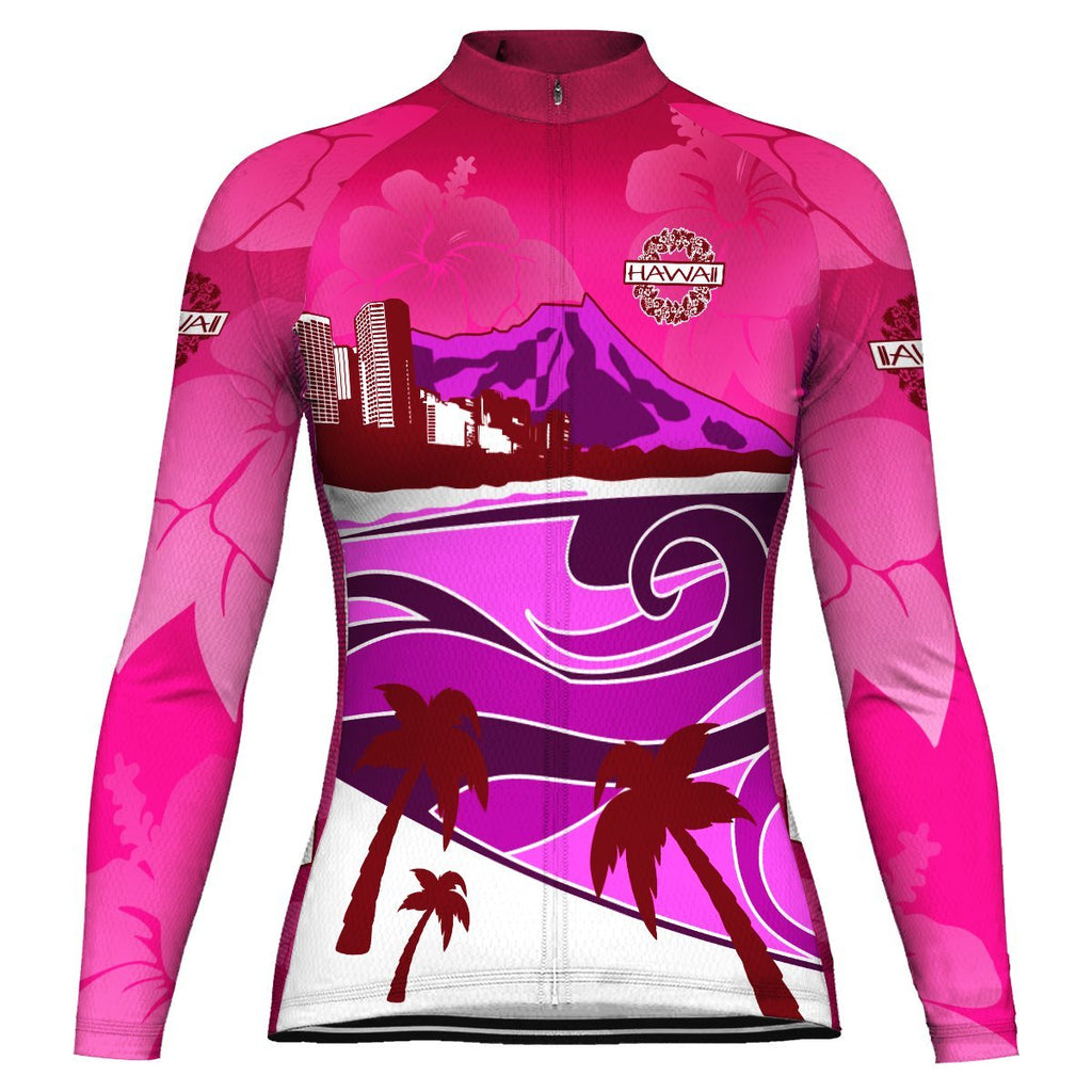 Hawaiian Long Sleeve Cycling Jersey for Women