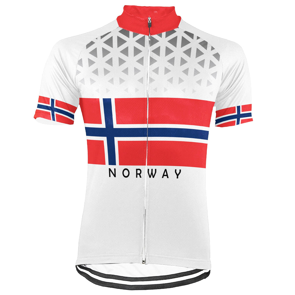 Customized Norway Winter Thermal Fleece Short Sleeve Cycling Jersey for Men