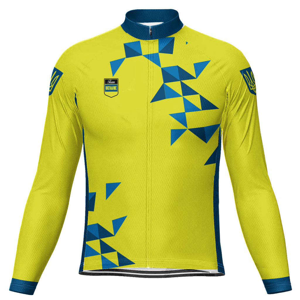 Customized Ukraine Long Sleeve Cycling Jersey for Men