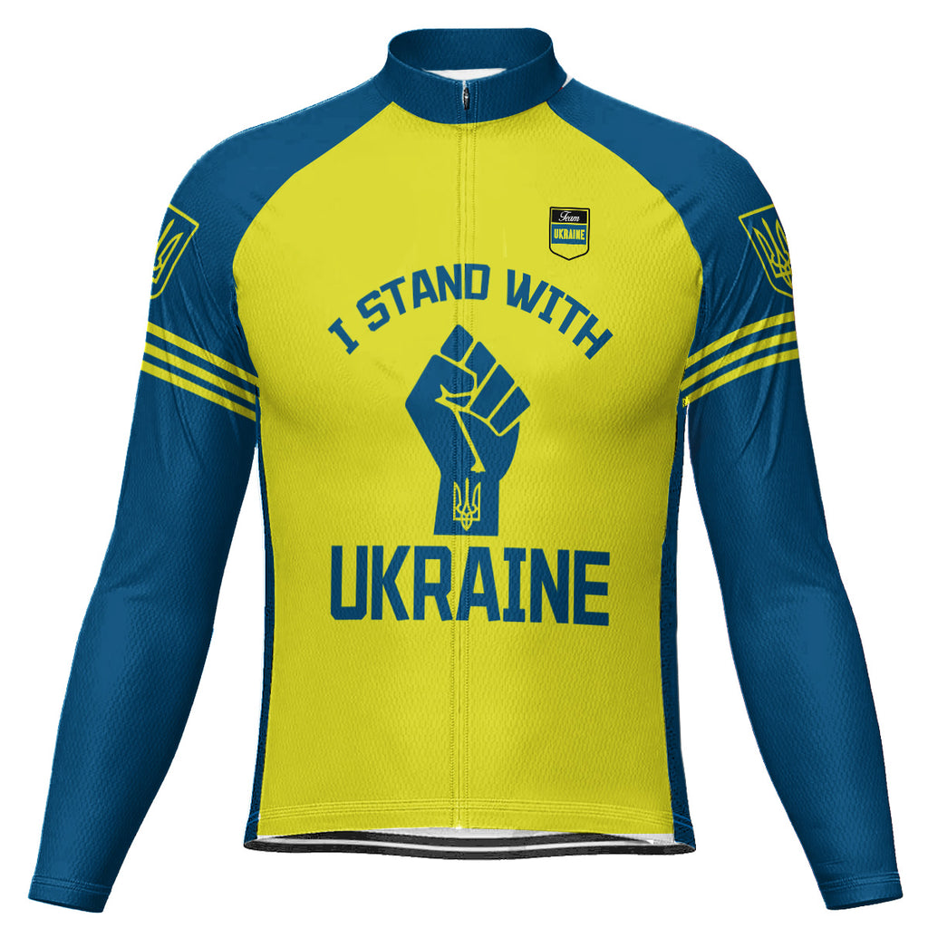 Customized Ukraine Long Sleeve Cycling Jersey for Men