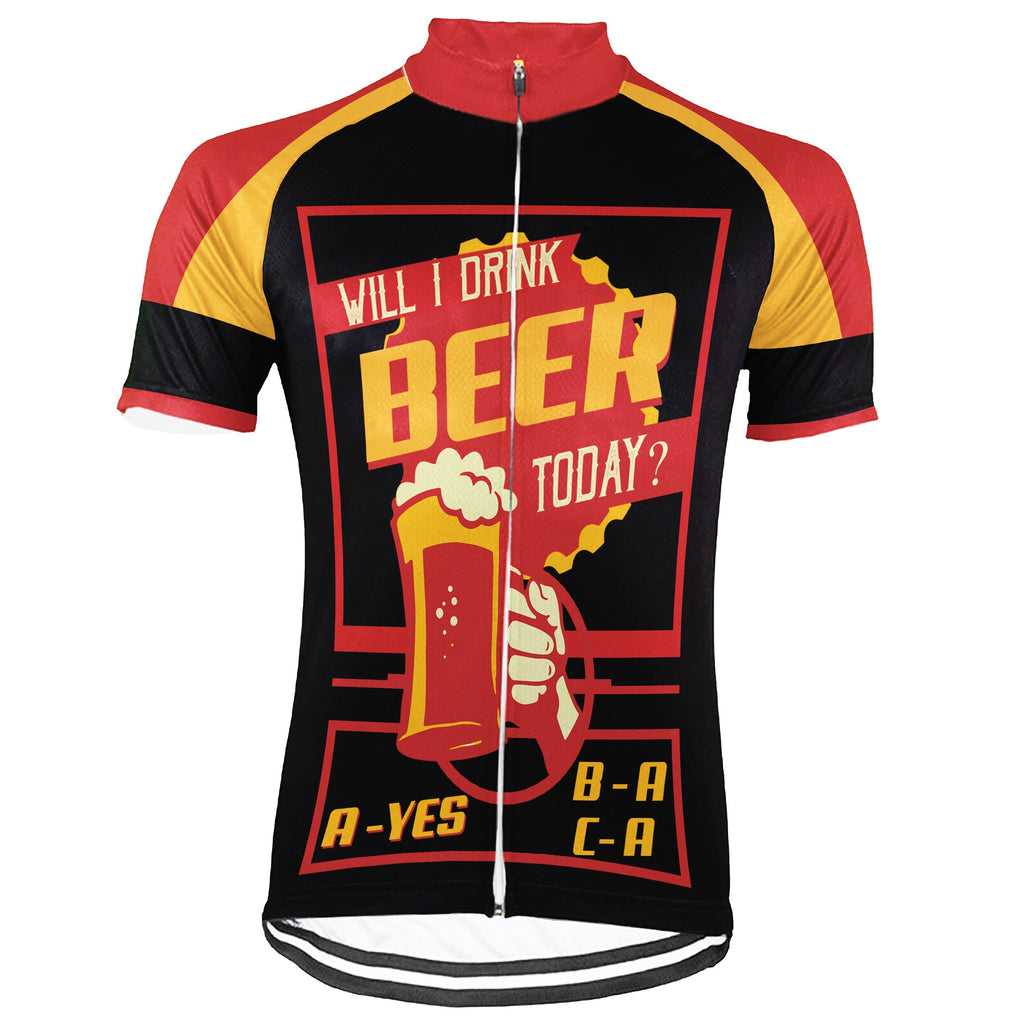 Beer Short Sleeve Cycling Jersey for Men