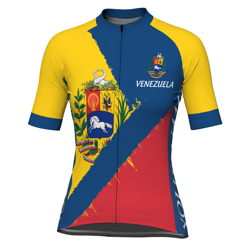 Customized Venezuela Short Sleeve Cycling Jersey for Women