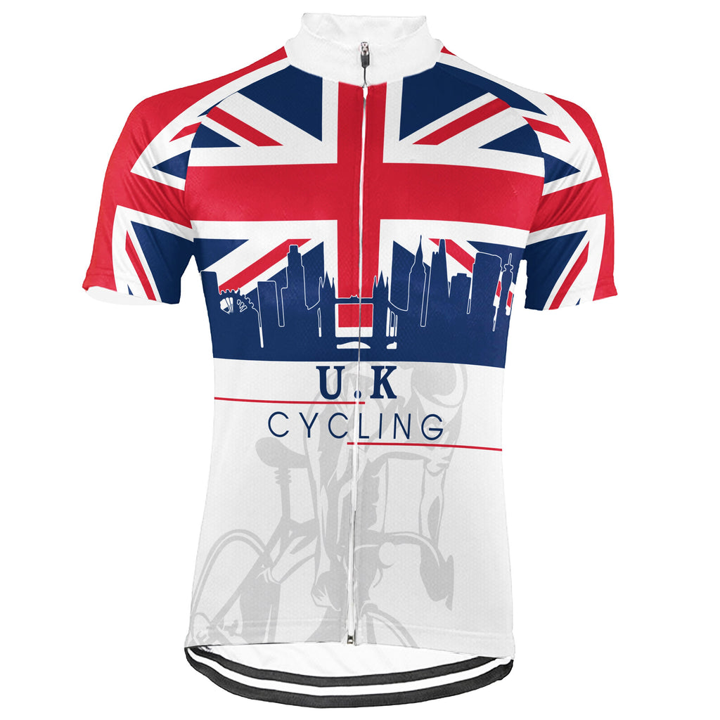 Customized Uk Short Sleeve Cycling Jersey for Men