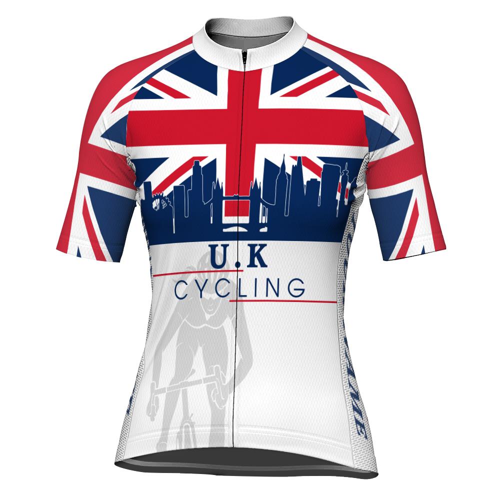 Customized Uk Short Sleeve Cycling Jersey for Women