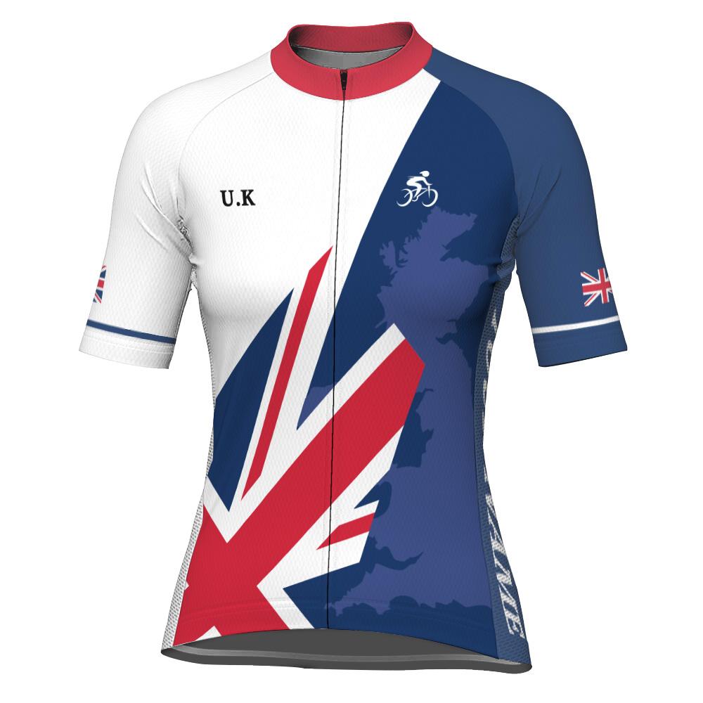 Customized Uk Short Sleeve Cycling Jersey for Women