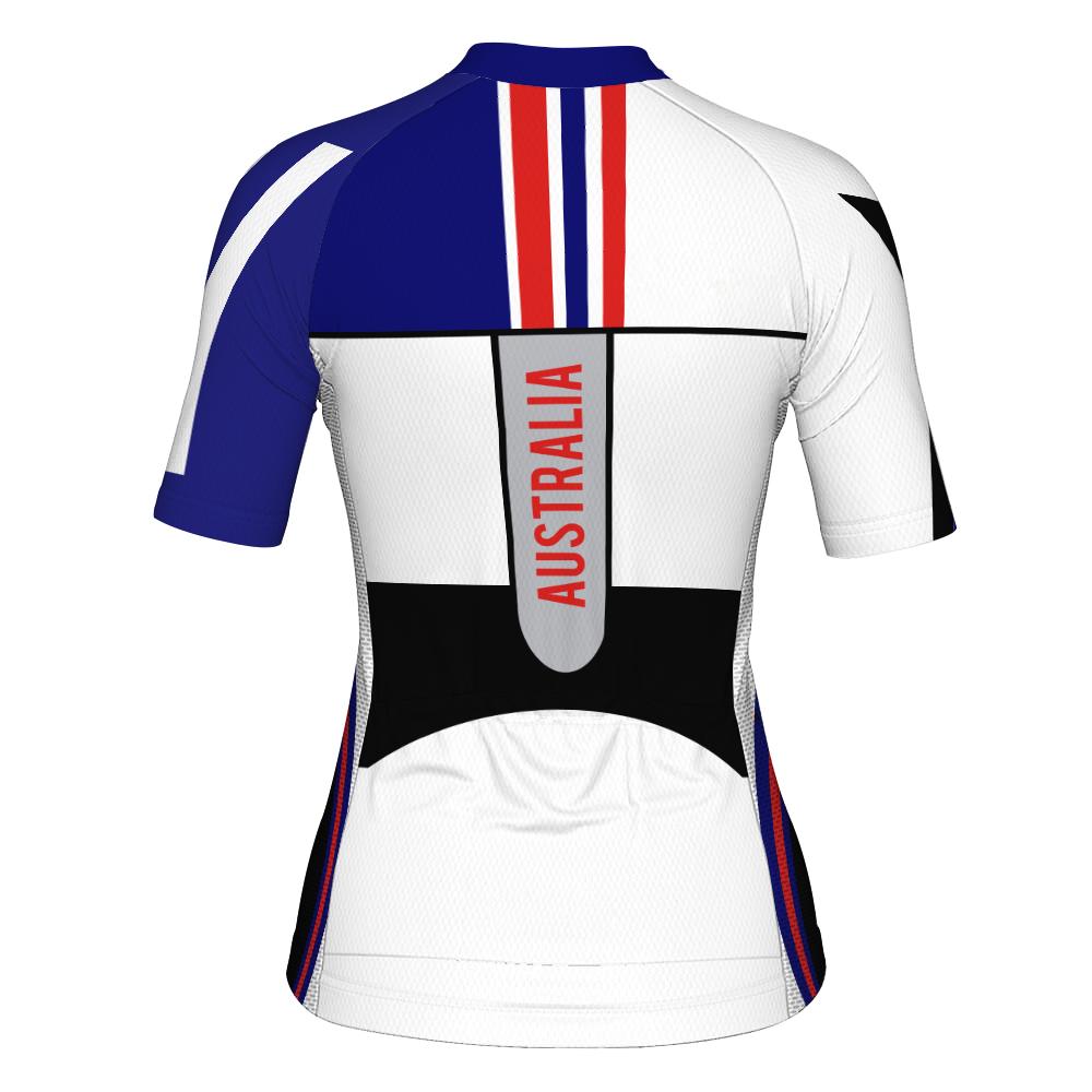 Customized Australia Short Sleeve Cycling Jersey for Women