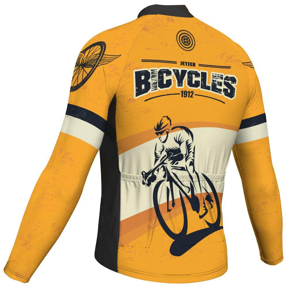 Cool Cycling Jersey with Arm Sleeves Retro Custom Year Vintage Mens Bike Jersey 2XL / S