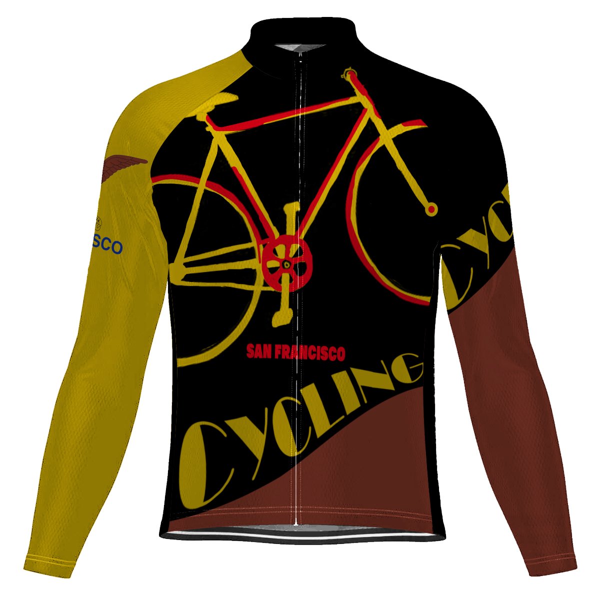 San Francisco Long Sleeve Cycling Jersey for Men D02260520_22 / 4XL