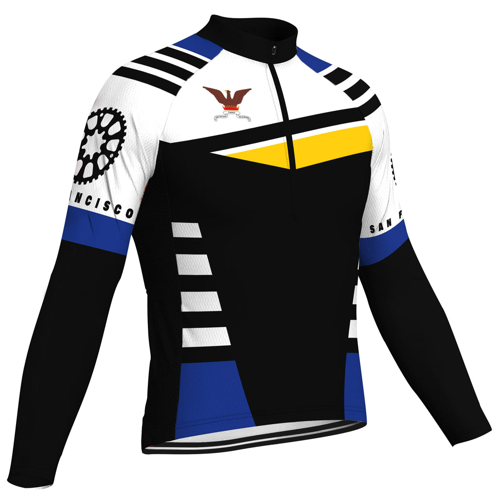 San Francisco Long Sleeve Cycling Jersey for Men D02260520_22 / 4XL