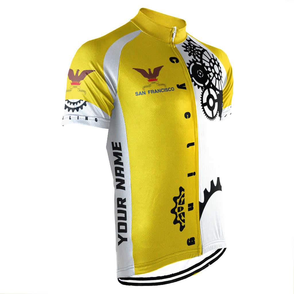 Customized San Francisco Short Sleeve Cycling Jersey for Men