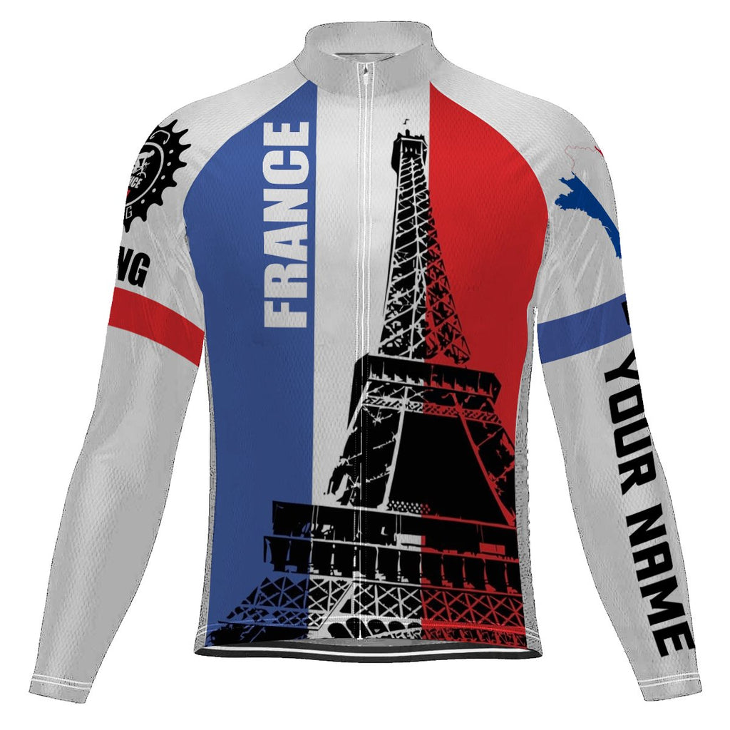 Customized France Long Sleeve Cycling Jersey for Men