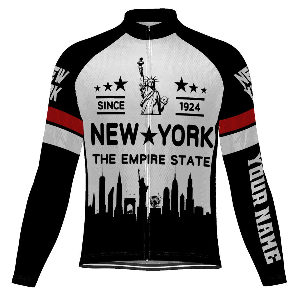 Customized New York Long Sleeve Cycling Jersey for Men