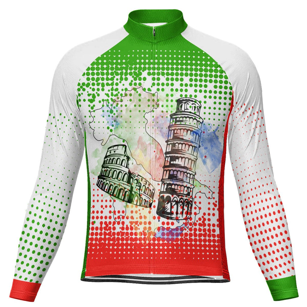 Customized Italia Long Sleeve Cycling Jersey for Men