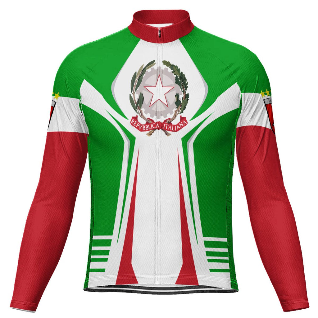 Customized Italia Long Sleeve Cycling Jersey for Men