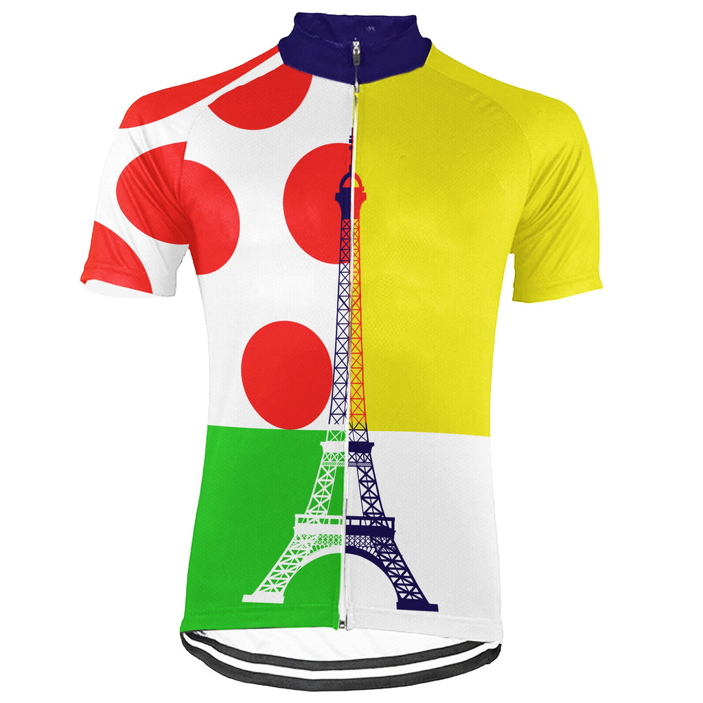 Customized France Winter Thermal Fleece Short Sleeve Cycling Jersey for Men