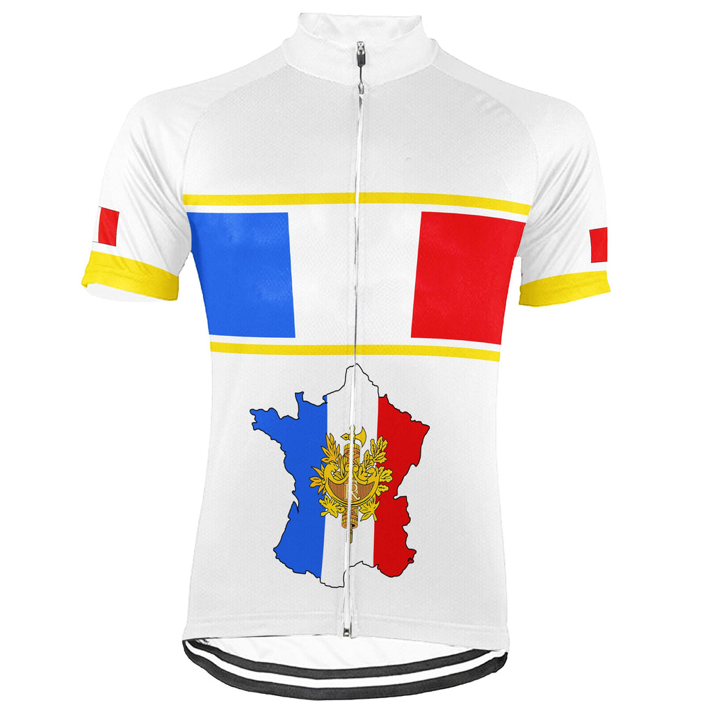 Customized France Winter Thermal Fleece Short Sleeve Cycling Jersey for Men