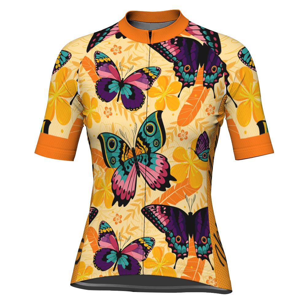 Customized Butterfly Winter Thermal Fleece Short Sleeve For Women