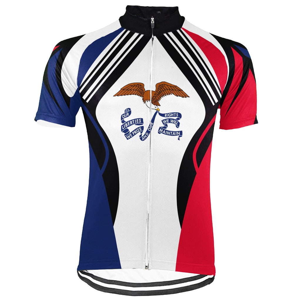 Customized Iowa Short Sleeve Cycling Jersey for Men