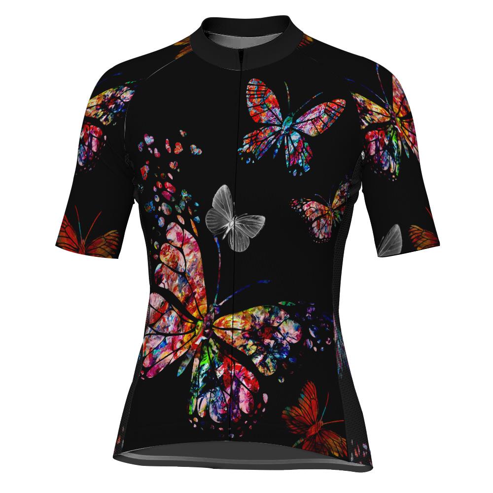 Customized Butterfly Winter Thermal Fleece Short Sleeve For Women