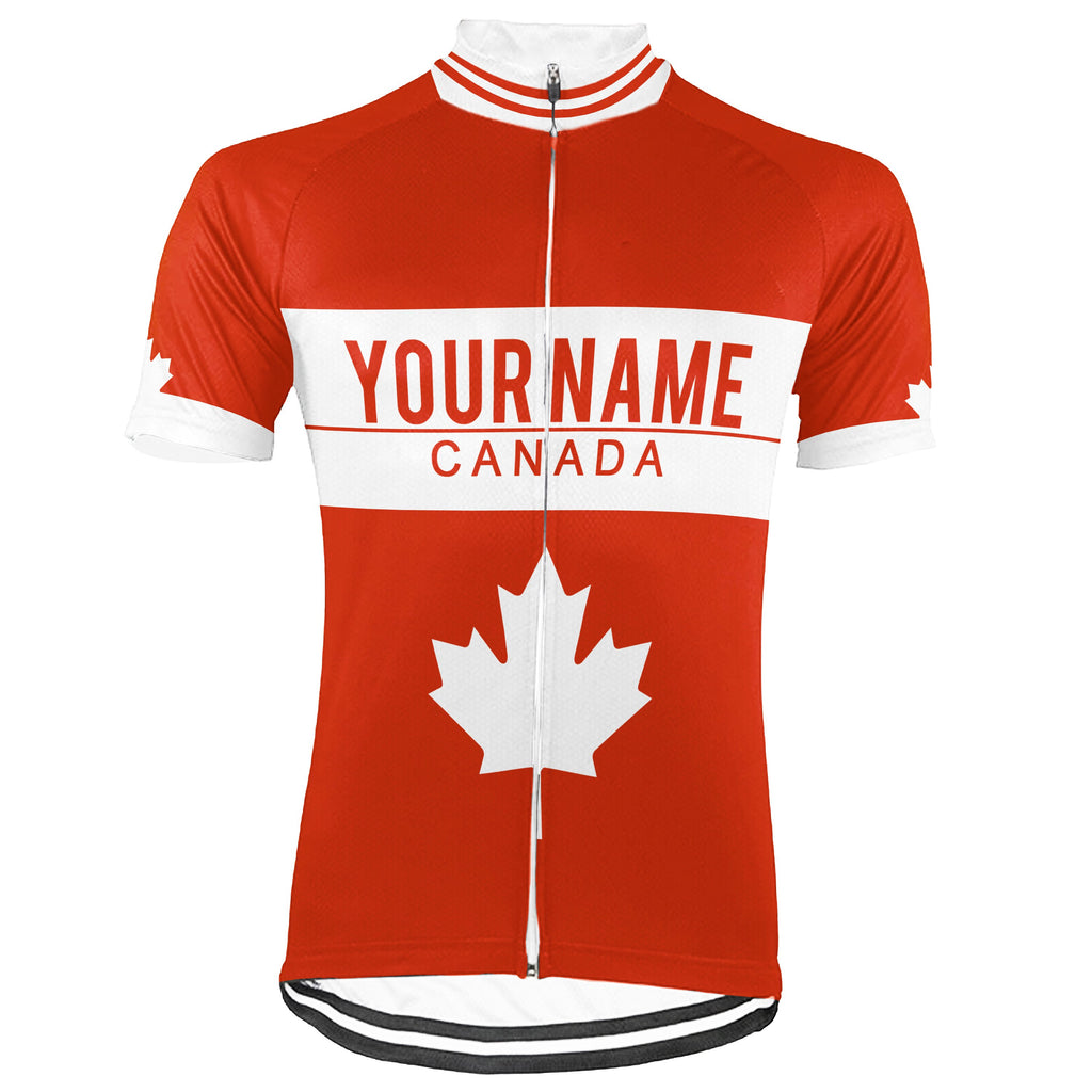 Personalized Canada Short Sleeve Cycling Jersey for Men