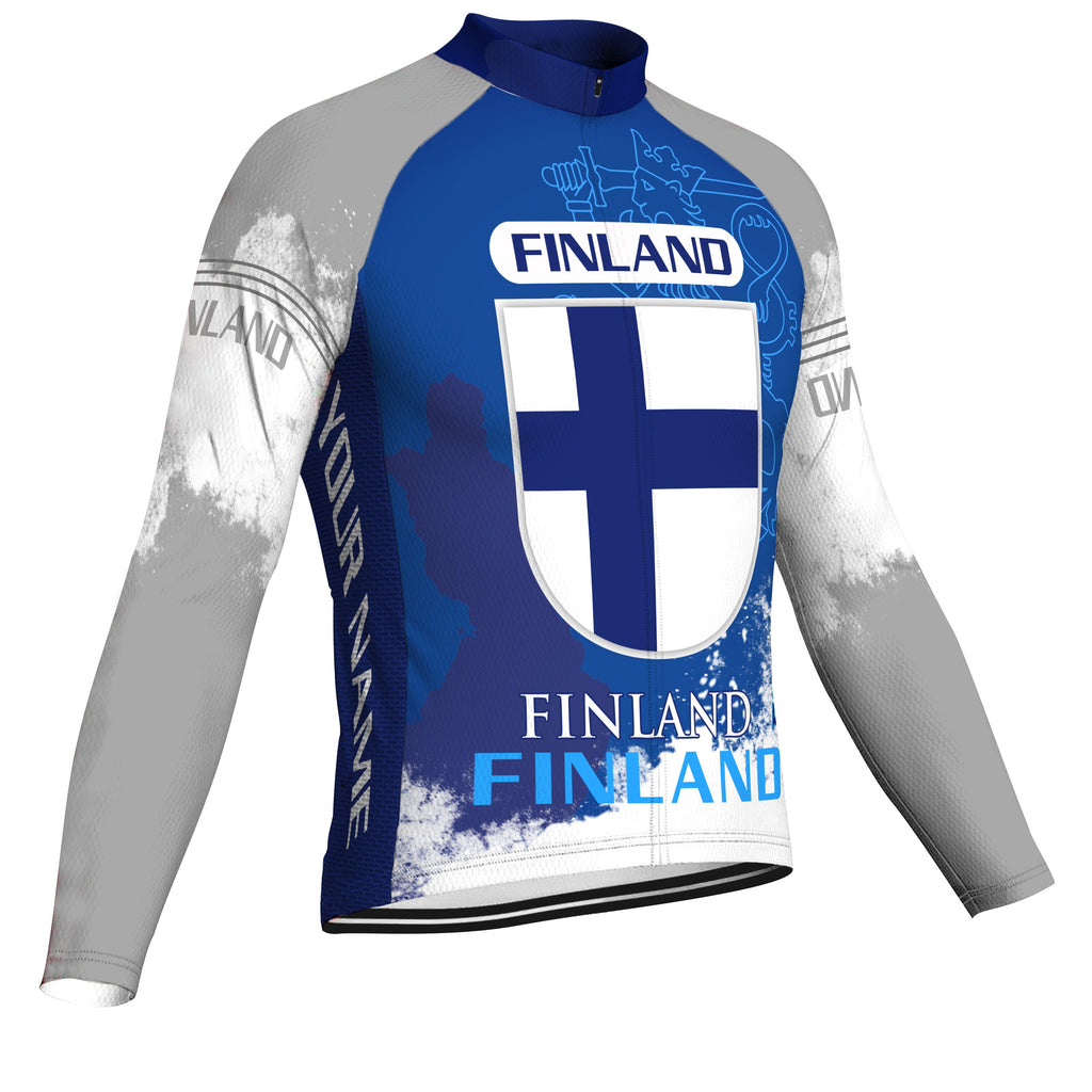 Finland Men's Cycling Kit Bike Jersey and Bib Shorts Jersey + Bibs / 2XL