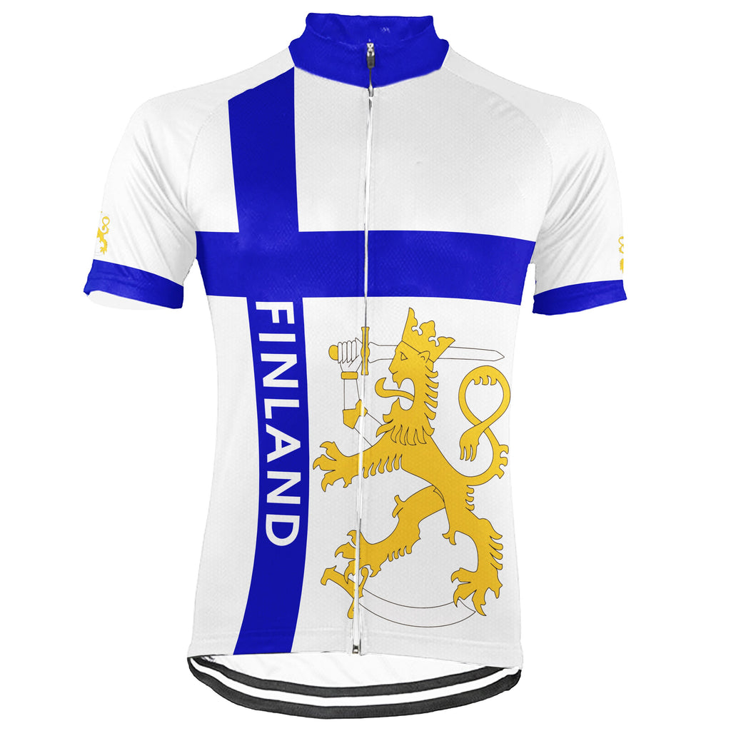 Customized Finland  Short Sleeve Cycling Jersey for Men