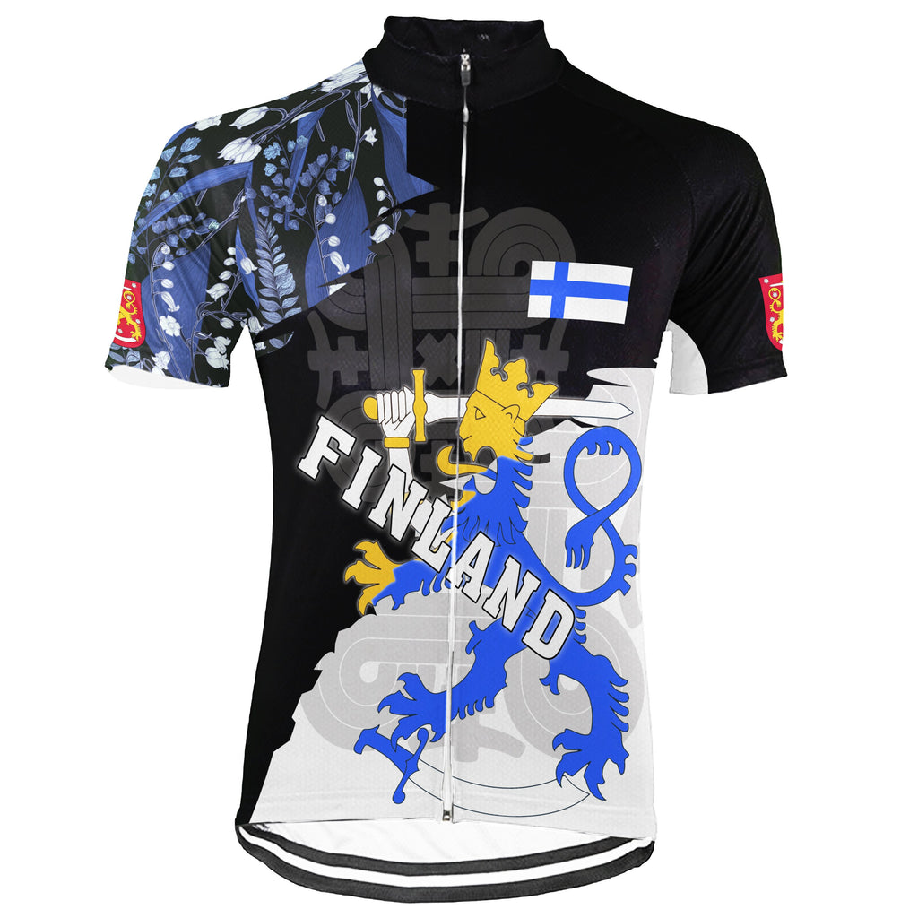 Customized Finland  Short Sleeve Cycling Jersey for Men