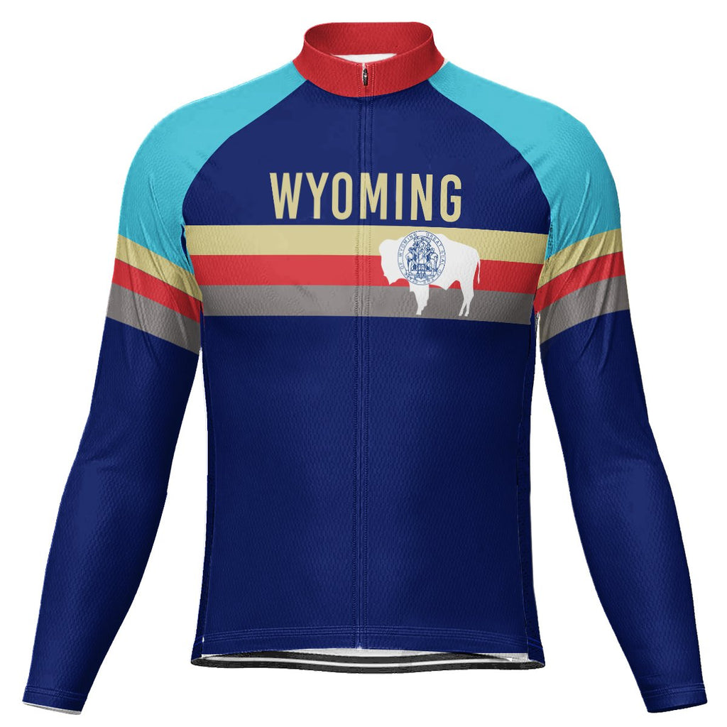 Customized Wyoming Long Sleeve Cycling Jersey for Men