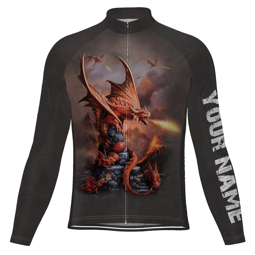 Customized Dragon  Long Sleeve Cycling Jersey for Men